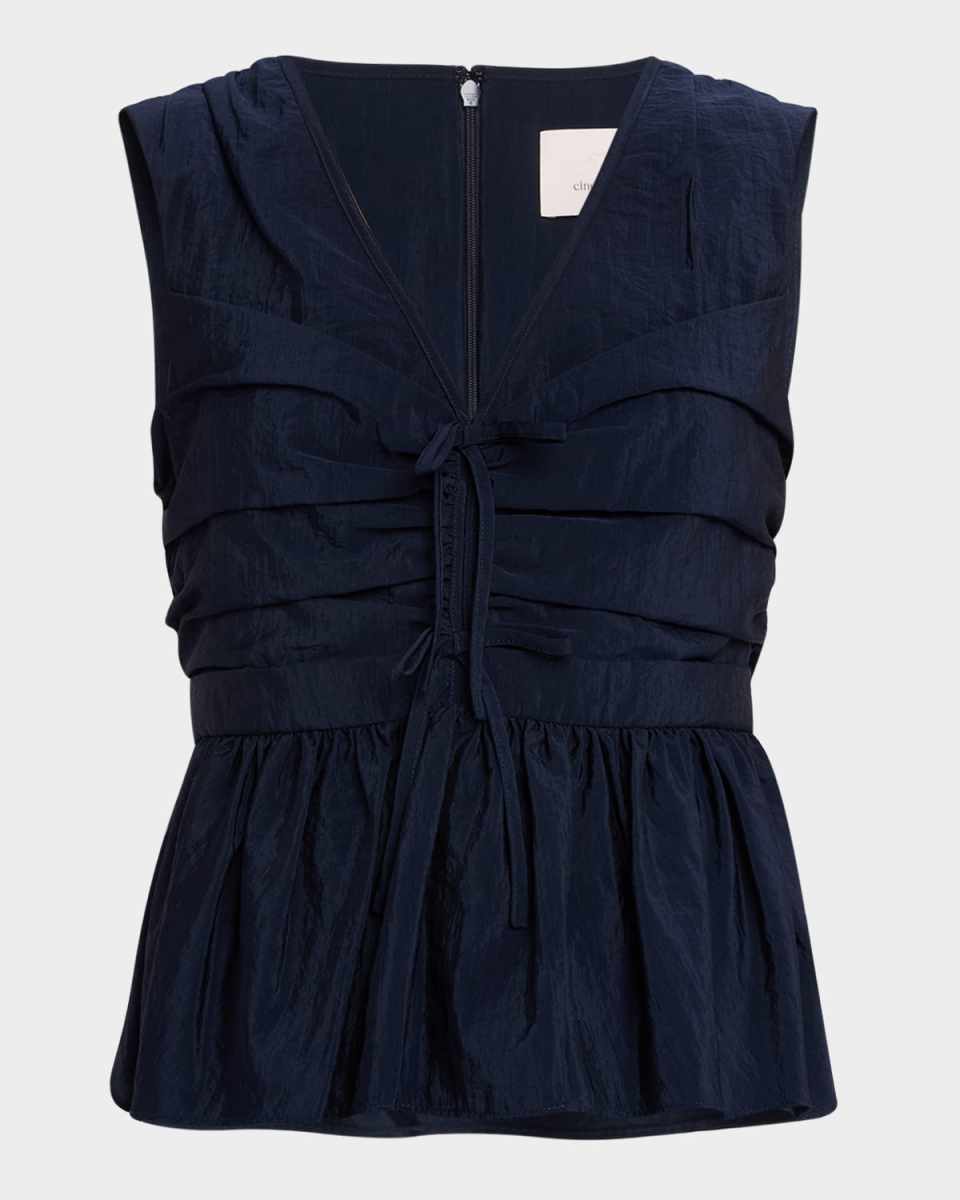 Sina Ruched Sleeveless Top